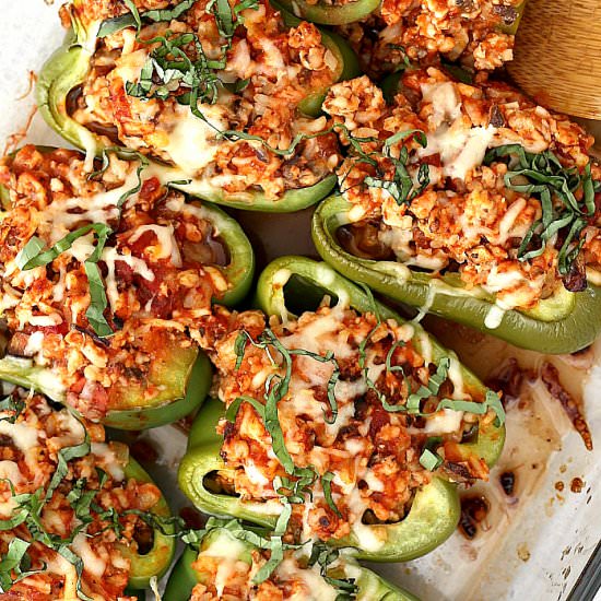 Ground Turkey Stuffed Peppers