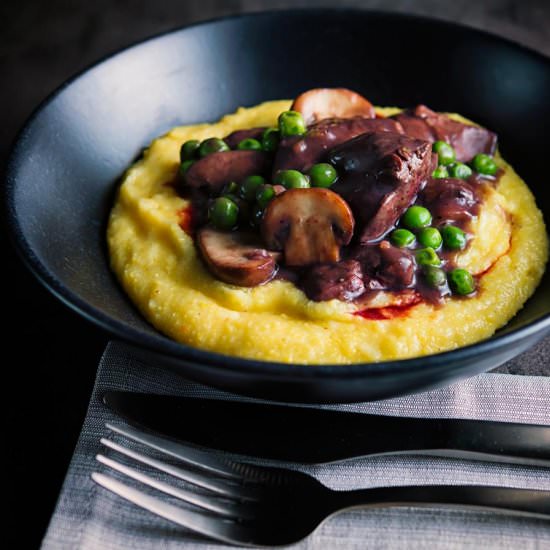 Chicken Liver Ragu With Polenta
