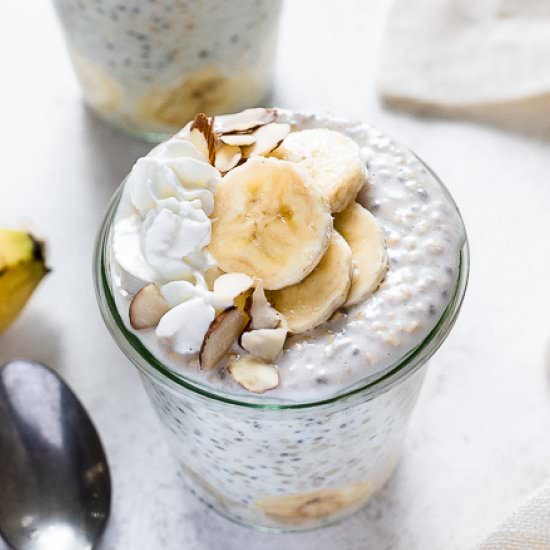 Banana Cream Pie Overnight Oats