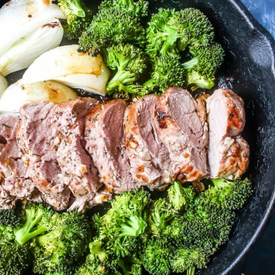 Keto Pork Tenderloin Skillet Dinner