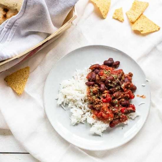 Slow cooked chili