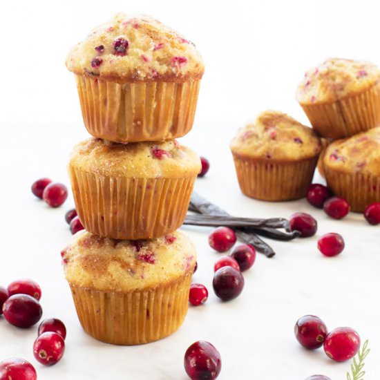 Vanilla-Cranberry Muffins