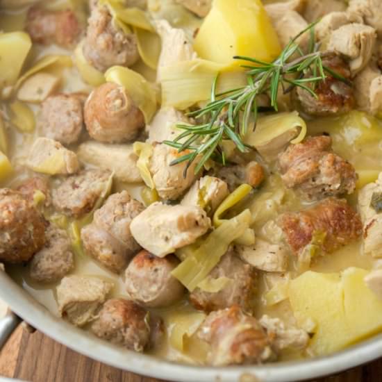 Skillet Chicken and Sausage