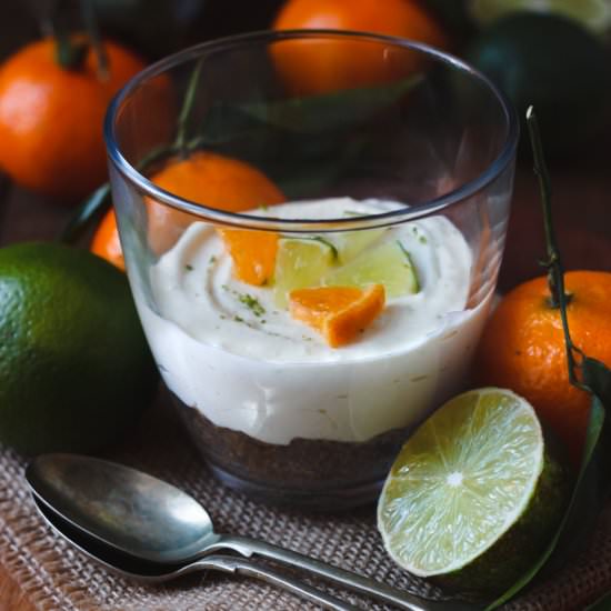 No Bake Mandarin Lime Cheesecake
