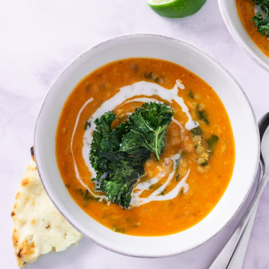 Thai Red Curry Lentil Soup