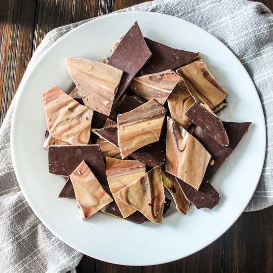 tahini & peanut butter bark