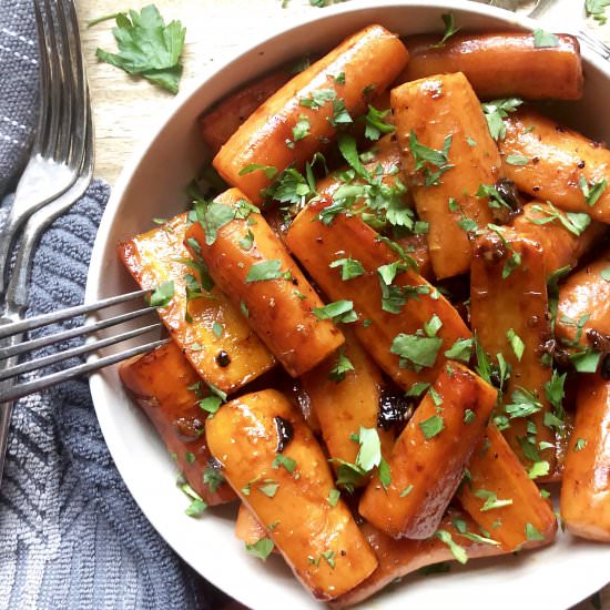 roasted carrot & honey butter glaze