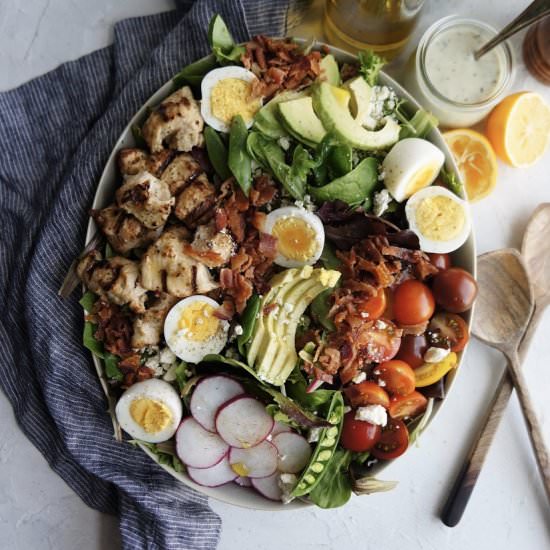 Cobb salad avocado vinaigrette