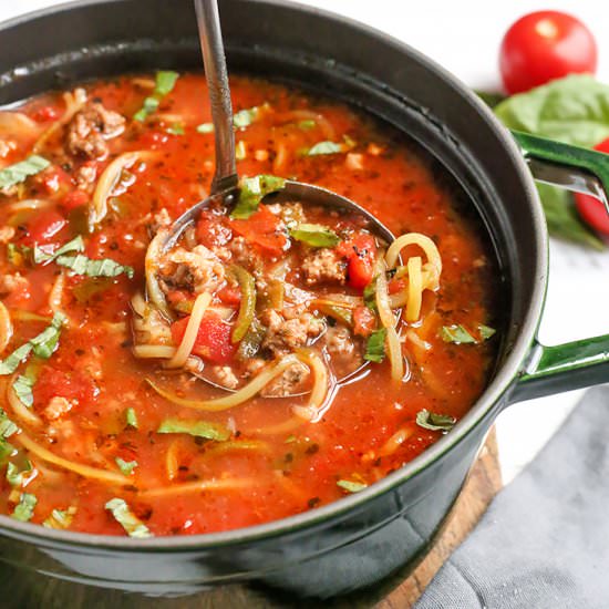 Paleo Whole30 Lasagna Soup