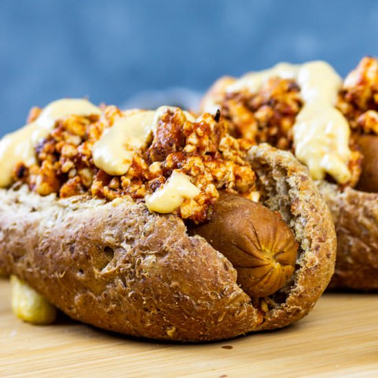 Vegan Chili Cheese Dogs reinvented