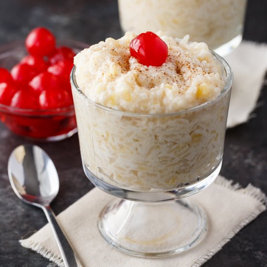 Pineapple Rice Pudding