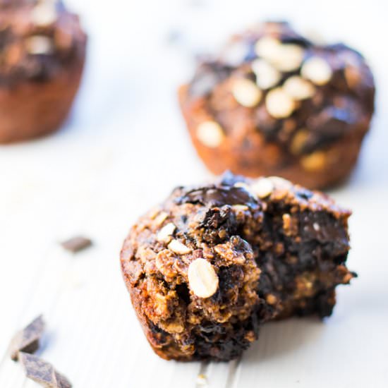 Healthy Banana Chocolate Muffins