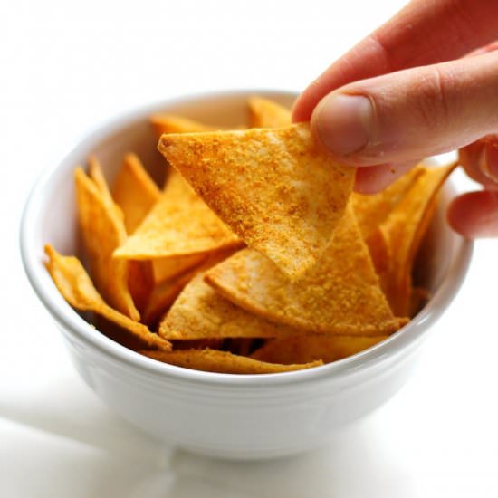 Healthy Homemade Vegan Doritos
