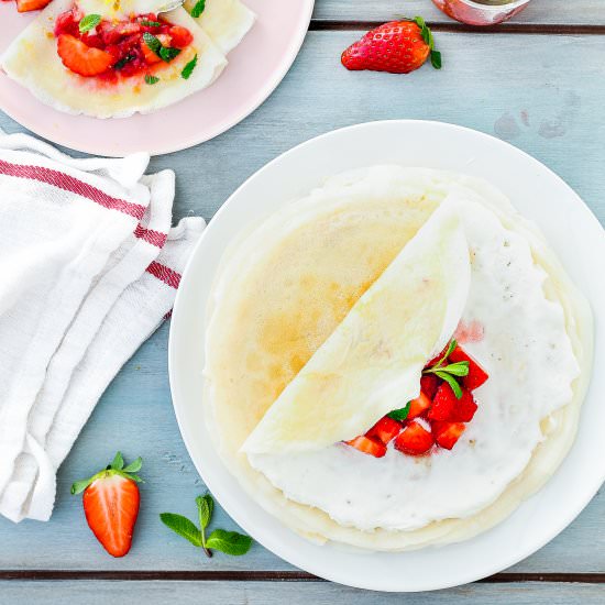 Easy Eggless Crepes