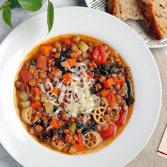 Lentil Soup with Pasta