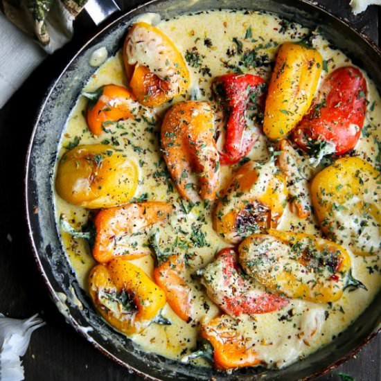 Sweet Pan Roasted Peppers