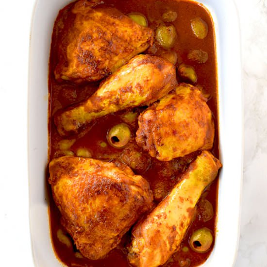 MOROCCAN CHICKEN WITH OLIVES