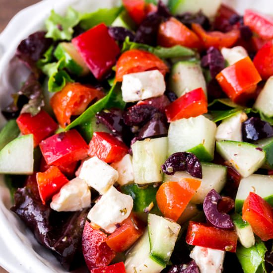 Greek Salad with Dressing