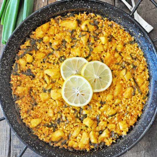 Spanish Paella with Cod