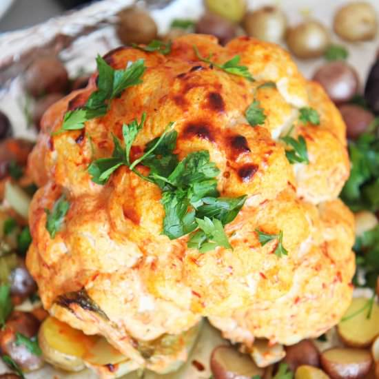 Sheet Pan Whole Roasted Cauliflower