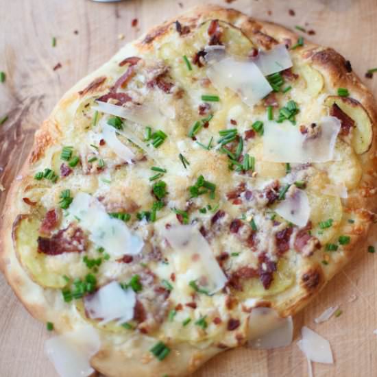 Potato, Bacon and Chive Pizza