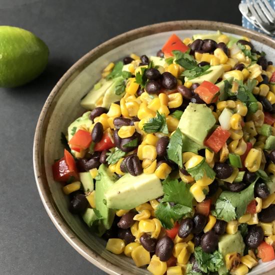 Corn and Avocado Salad with Avocado