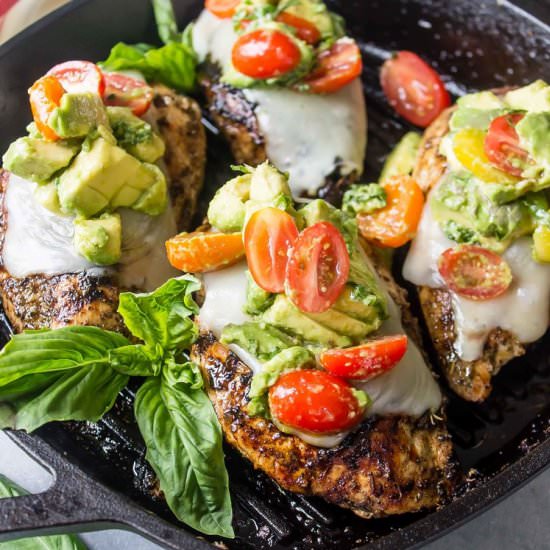 Avocado Caprese Smothered Chicken