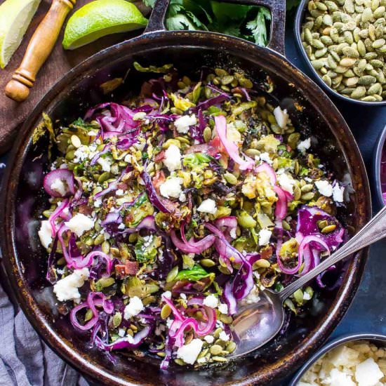 Keto Charred Brussels Sprouts Salad
