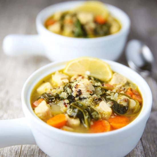 Lemon Chicken Quinoa Soup