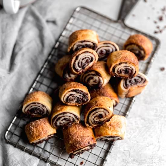 chocolate raspberry rugelach