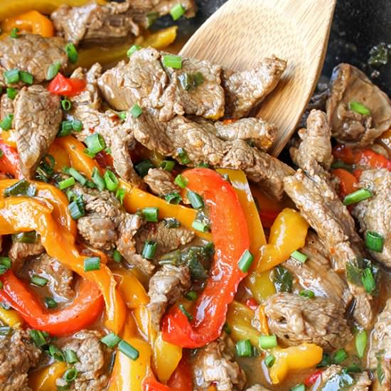 Paleo Whole30 Easy Pepper Steak