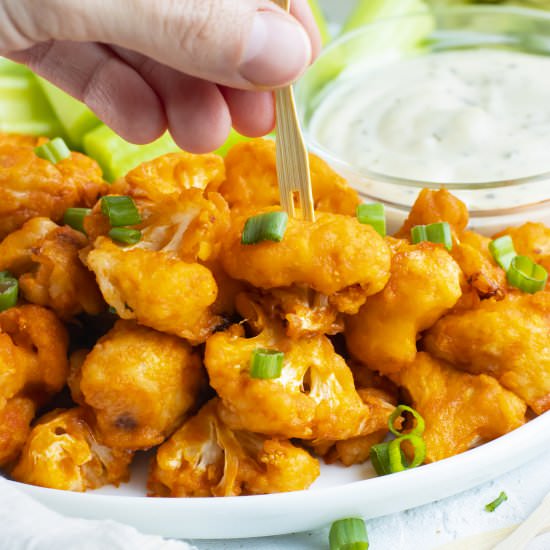 Buffalo Cauliflower Bites