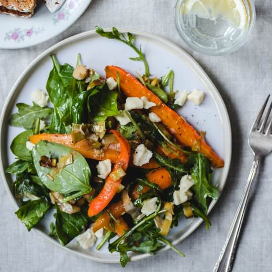 Roasted Carrot, Lemon & Leek Salad
