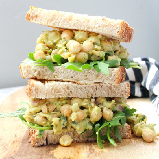 Curried Chickpea Salad Sandwiches