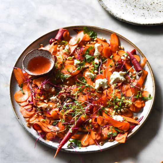 Shaved carrot salad
