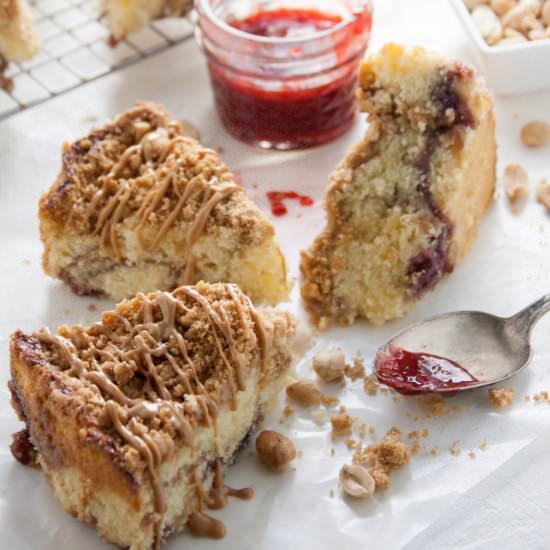Peanut butter and jelly coffeecake