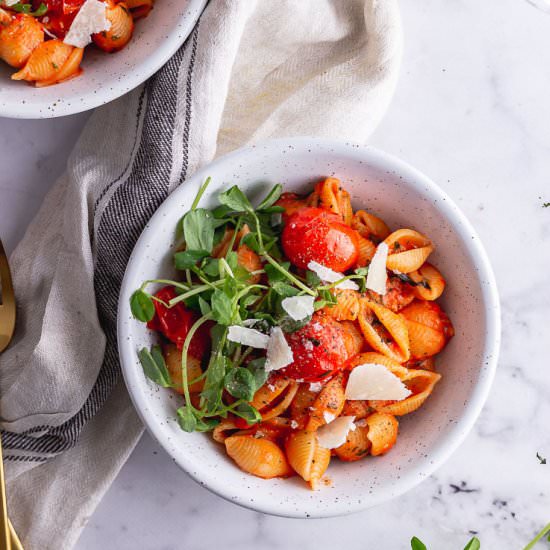 Tomato Pasta with Goat’s Cheese