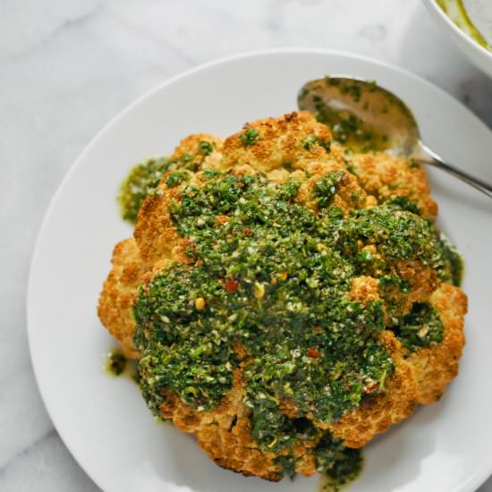 Whole Roasted Cauliflower