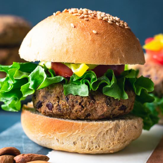 Almond Pulp Veggie Burgers