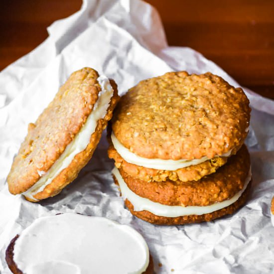 Homemade Oatmeal Cream Pie Cookie