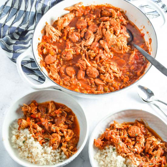Cajun Chicken, Sausage and Peppers