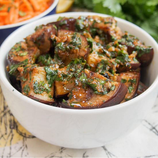 Moroccan eggplant with chermoula
