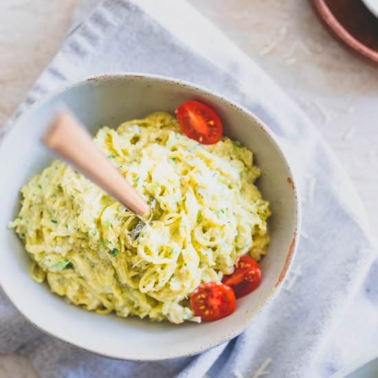 Creamy Pesto Spaghetti Squash