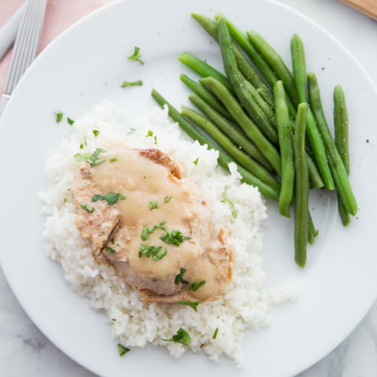 Creamy Crockpot Pork Chops