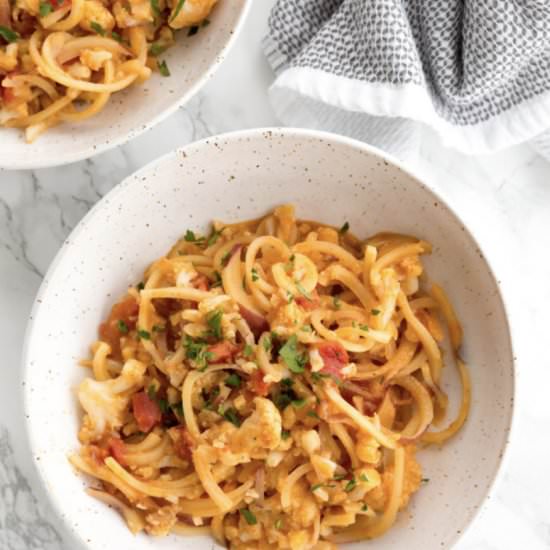 Spiralized Aloo Gobi
