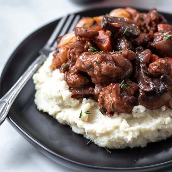 Vegan Seitan Bourguignon