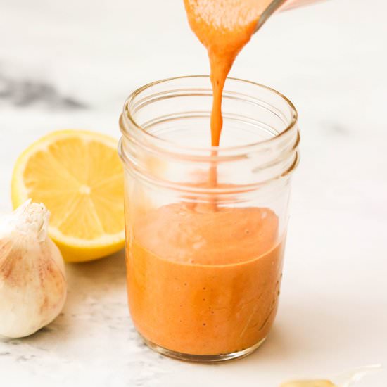 Garlicky Roasted Red Pepper Sauce