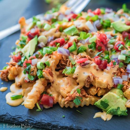 Tinga Chicken Cheese Fries