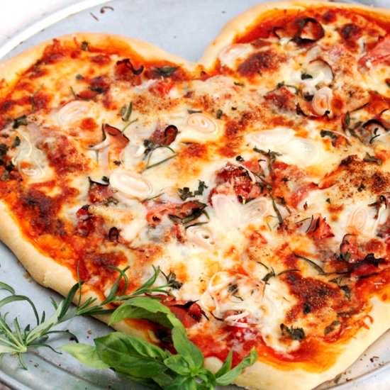 Valentine Heart Pizzas