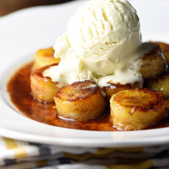 Pan Fried Honey Banana
